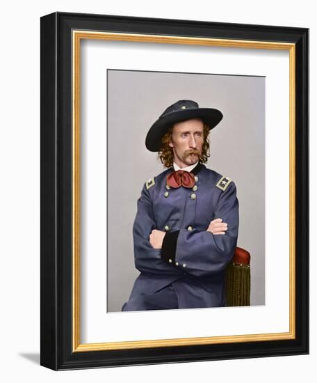 Civil War Portrait of Major General George Armstrong Custer-Stocktrek Images-Framed Photographic Print