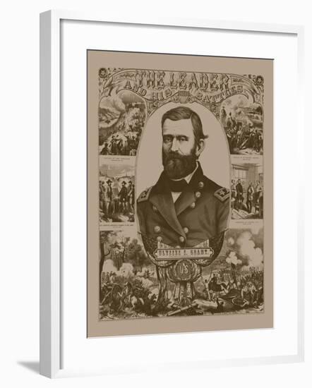 Civil War Poster of General Ulysses S. Grant Wearing His Military Uniform-Stocktrek Images-Framed Art Print