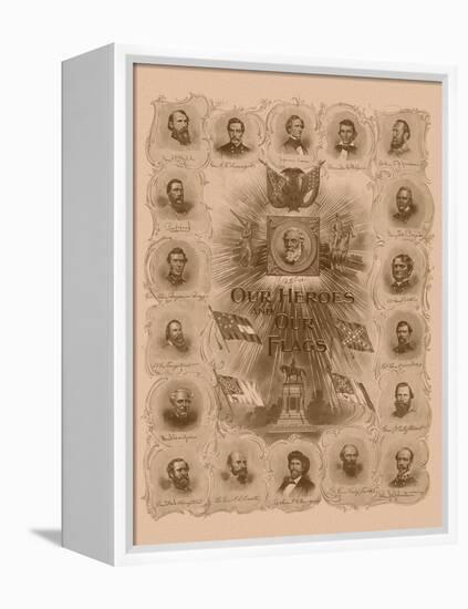 Civil War Print of General Robert E. Lee and Prominent Confederate Generals-null-Framed Stretched Canvas