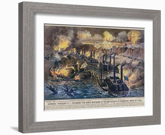 Civil War: Vicksburg, 1863-Currier & Ives-Framed Giclee Print