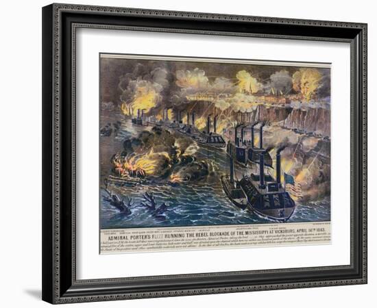 Civil War: Vicksburg, 1863-Currier & Ives-Framed Giclee Print