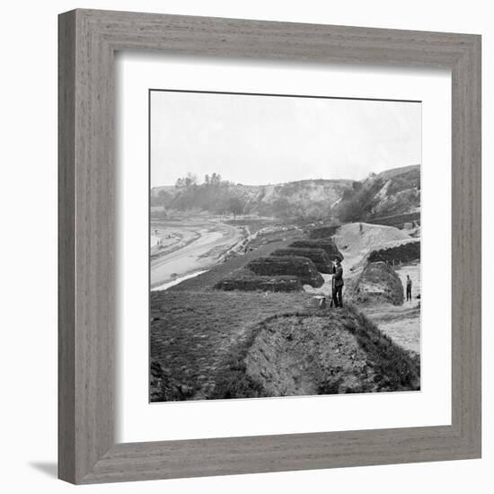 Civil War, Yorktown, VA, Water Battery, no.2-Lantern Press-Framed Art Print