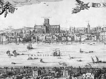 Panorama of London, 1616-Claes Jansz Visscher-Framed Premier Image Canvas
