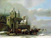 River Landscape with Peasants Near a Castle-Claes Molenaer-Giclee Print