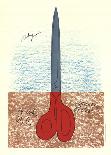 Scissors as Monument (No text)-Claes Oldenburg-Framed Collectable Print