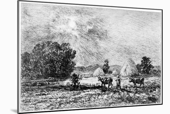 Clair De Lune a Valmondois, 1840-1875-Charles François Daubigny-Mounted Giclee Print