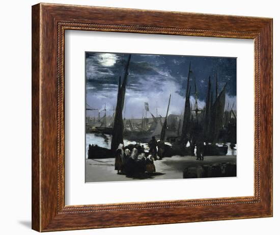 Clair de Lune Sur le Port de Boulogne-Edouard Manet-Framed Giclee Print