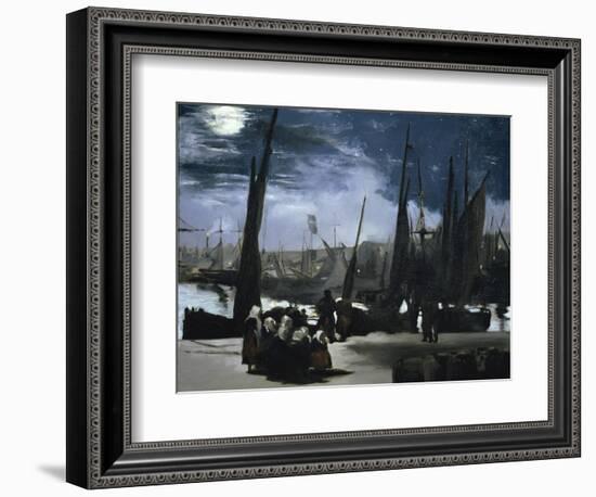 Clair de Lune Sur le Port de Boulogne-Edouard Manet-Framed Giclee Print