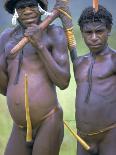 Portrait of Two Dani Tribesmen Wearing Penis Gourds, Irian Jaya, New Guinea, Indonesia-Claire Leimbach-Photographic Print