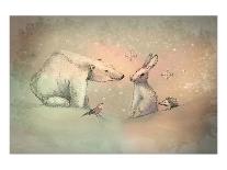 Snow Hare-Claire Westwood-Art Print