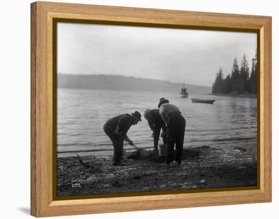 Clam Digging, 1915-null-Framed Premier Image Canvas