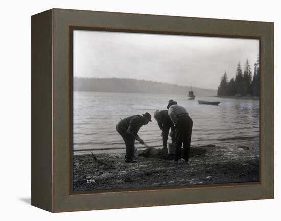 Clam Digging, 1915-null-Framed Premier Image Canvas