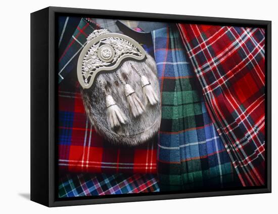 Clan Tartans, Inverness, Scotland-Paul Harris-Framed Premier Image Canvas