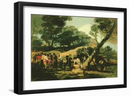 Clandestine Manufacture of Gunpowder, 1812-13-Francisco de Goya-Framed Giclee Print