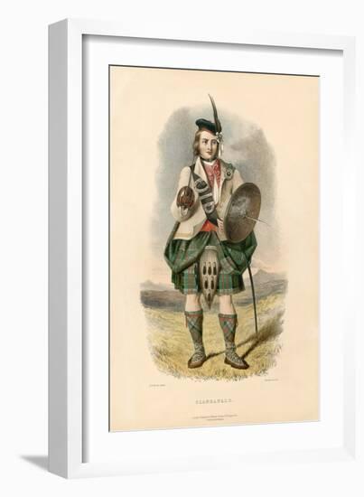 Clanranald , from the Clans of the Scottish Highlands, Pub.1845 (Colour Litho)-Robert Ronald McIan-Framed Giclee Print