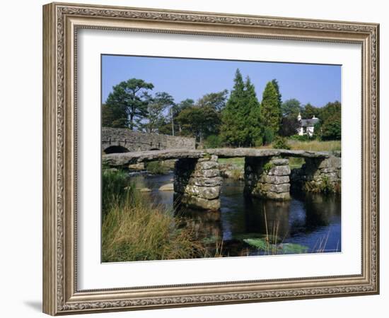 Clapper Bridge, Postbridge, Dartmoor, Devon, England, UK-Roy Rainford-Framed Photographic Print