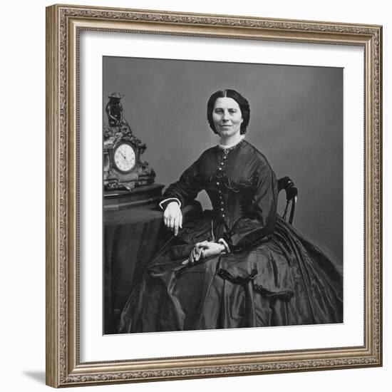 Clara Barton (1821-1912)-Mathew Brady-Framed Photographic Print