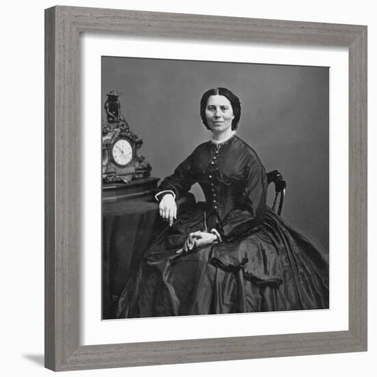 Clara Barton (1821-1912)-Mathew Brady-Framed Photographic Print