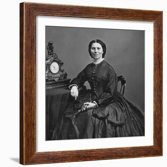 Clara Barton (1821-1912)-Mathew Brady-Framed Photographic Print