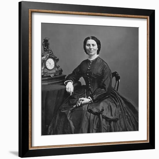 Clara Barton (1821-1912)-Mathew Brady-Framed Photographic Print