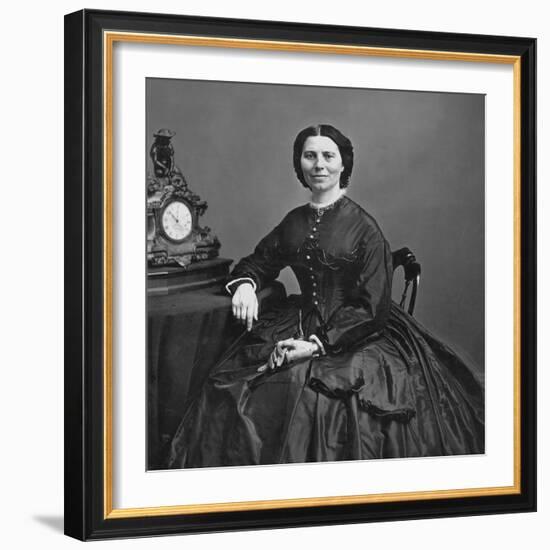 Clara Barton (1821-1912)-Mathew Brady-Framed Photographic Print