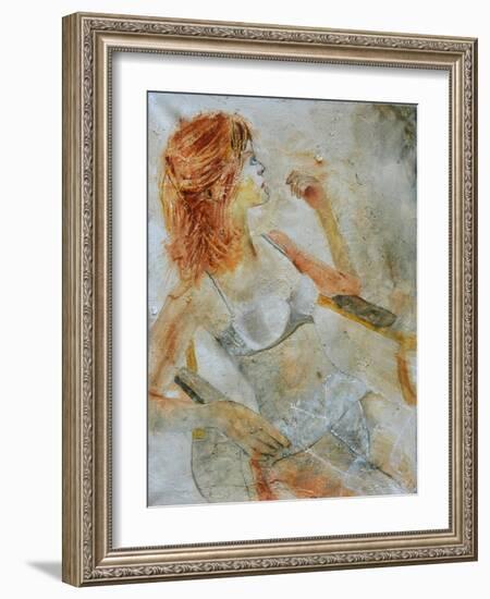 Clara Sitting-Pol Ledent-Framed Art Print