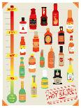 Hot Sauce Heat Chart-Clara Wells-Giclee Print