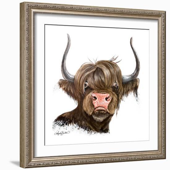 Clarabelle the Highland Cow-Angela Bawden-Framed Art Print