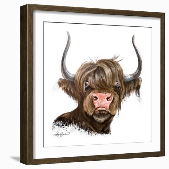 Clarabelle the Highland Cow-Angela Bawden-Framed Art Print