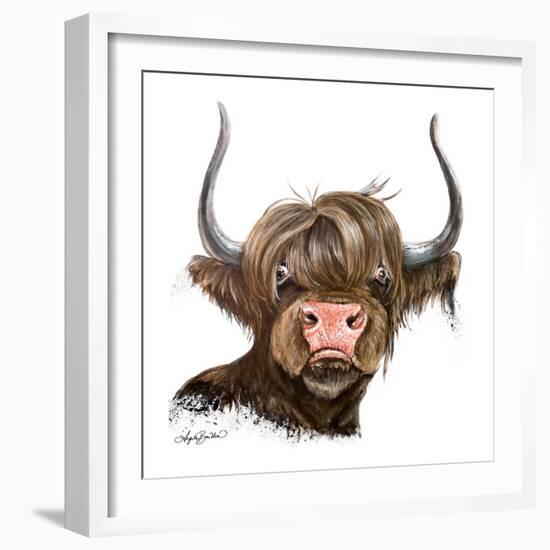 Clarabelle the Highland Cow-Angela Bawden-Framed Art Print