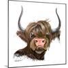 Clarabelle the Highland Cow-Angela Bawden-Mounted Art Print