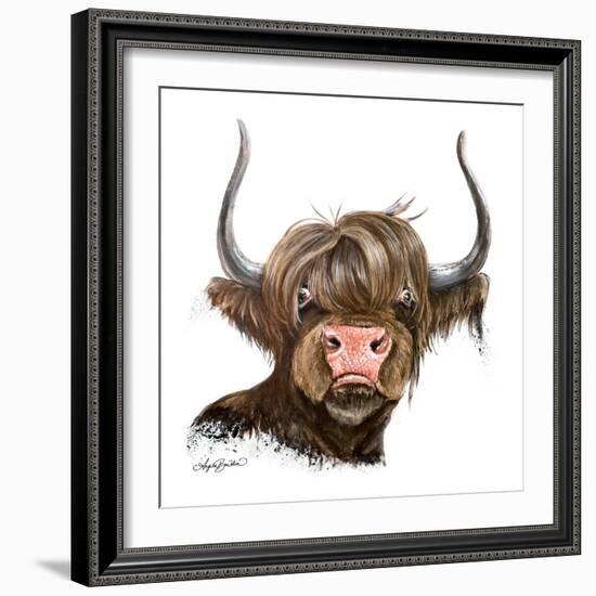 Clarabelle the Highland Cow-Angela Bawden-Framed Art Print