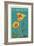 Claremont, California - Poppy - Letterpress-Lantern Press-Framed Art Print
