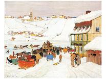 Horse Race in Winter-Clarence Alphonse Gagnon-Premium Giclee Print