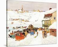 Winter Morning in Baie-St-Paul-Clarence Alphonse Gagnon-Premium Giclee Print