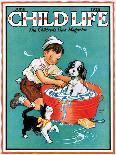Watering Miss - Child Life-Clarence Biers-Framed Giclee Print