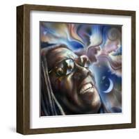 Clarence Clemons-Shen-Framed Art Print
