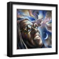 Clarence Clemons-Shen-Framed Art Print