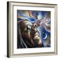 Clarence Clemons-Shen-Framed Art Print