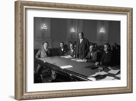 Clarence Darrow, Speaking to Congress Against Capital Punishment in 1926-null-Framed Photo