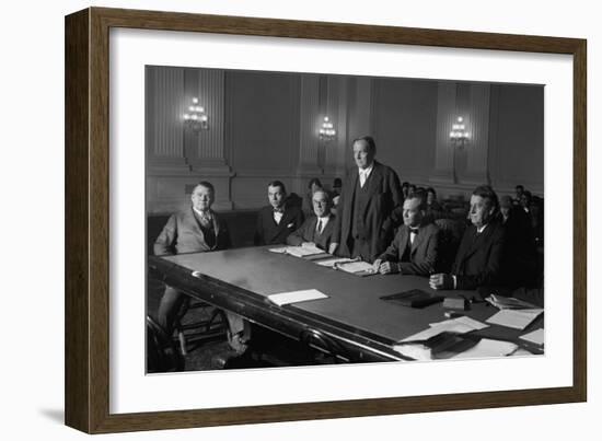 Clarence Darrow, Speaking to Congress Against Capital Punishment in 1926-null-Framed Photo