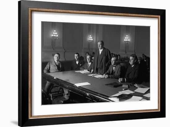 Clarence Darrow, Speaking to Congress Against Capital Punishment in 1926-null-Framed Photo