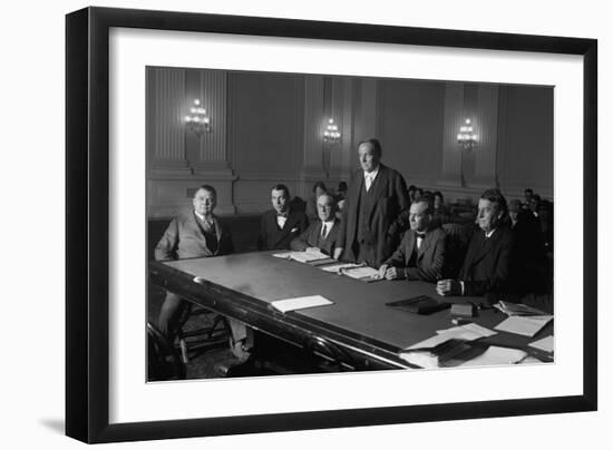 Clarence Darrow, Speaking to Congress Against Capital Punishment in 1926-null-Framed Photo