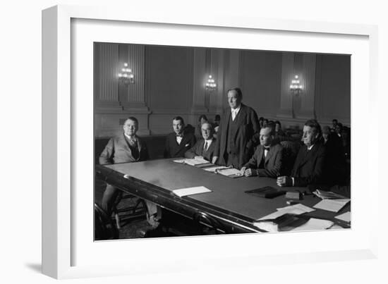 Clarence Darrow, Speaking to Congress Against Capital Punishment in 1926-null-Framed Photo