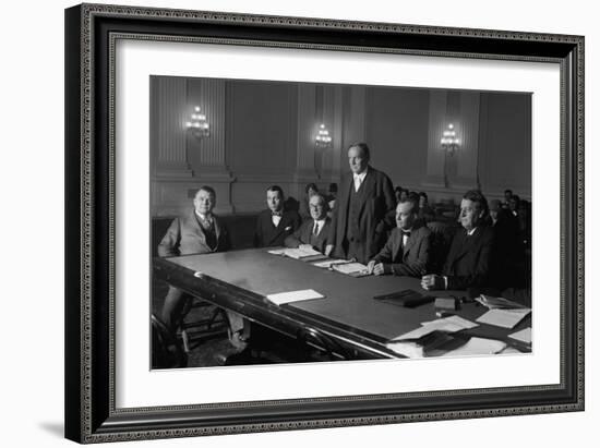 Clarence Darrow, Speaking to Congress Against Capital Punishment in 1926-null-Framed Photo