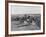 Clarence Hailey Long, Texas Cowboy on His Small Ranch Roping Cattle-null-Framed Photographic Print