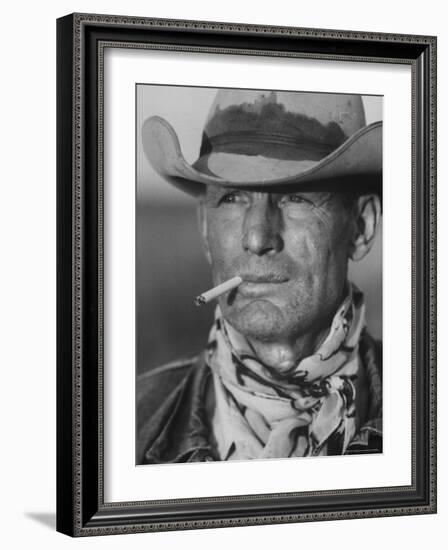 Clarence Hailey Long, Texas Cowboy-Leonard Mccombe-Framed Photographic Print