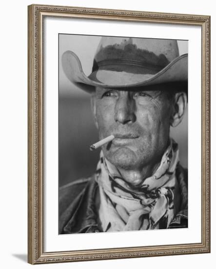 Clarence Hailey Long, Texas Cowboy-Leonard Mccombe-Framed Photographic Print