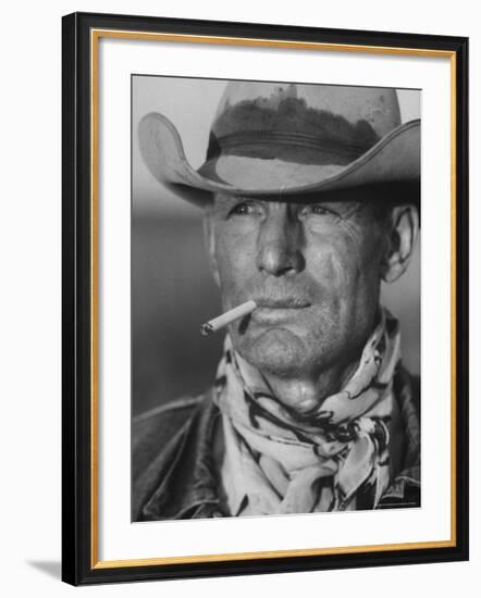 Clarence Hailey Long, Texas Cowboy-Leonard Mccombe-Framed Photographic Print