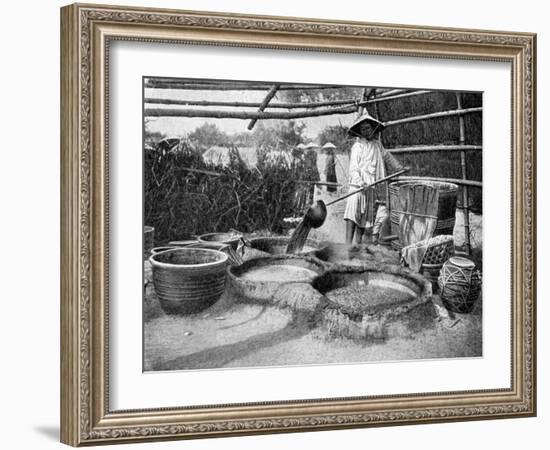 Clarifying Sugar Cane Juce, Annam, Vietnam, 1922-null-Framed Giclee Print